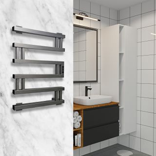 Полотенцесушитель электрический Indigo Muza DGM60-50GFMRt 60x50 см графит металлик